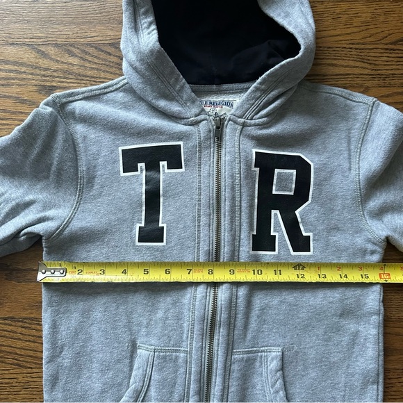 Size 8 Youth Small True Religion Hooded Zippered Sweatshirt - Picture 8 of 11